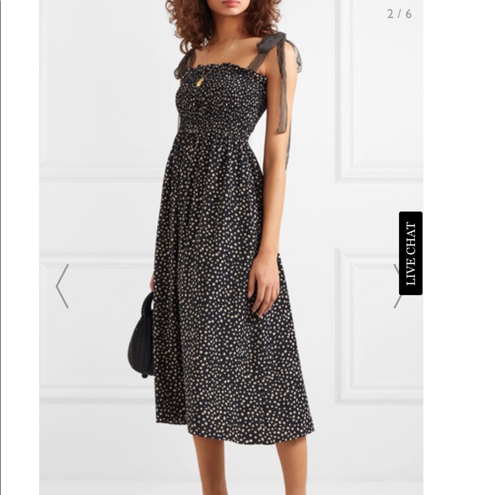 La Ligne Lou Silk Midi Dress